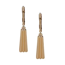 Anne Klein Fluted Triangle Drop Earrings