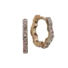 Anne Klein Goldplated And Rose Glass Crystal Huggie Hoop Earrings