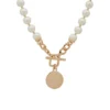 Anne Klein Goldtone And Faux Pearl Toggle Pendant Necklace
