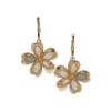 Anne Klein Goldtone & Mother-Of-Pearl Flower Drop Earrings