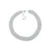 Anne Klein Silvertone Multi-Row Collar Necklace