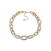 Anne Klein Tri-Tone Chainlink Collar Necklace - 16-Inch