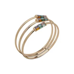 Anne Klein 3-Piece Goldtone & Crystal Bangle Set