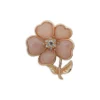 Anne Klein Goldtone And Glass Crystal Floral Brooch