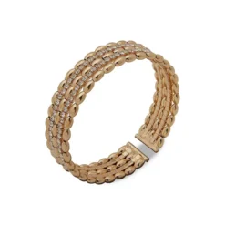 Anne Klein Goldtone & Crystal Bead-Link Cuff Bracelet