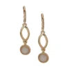Anne Klein Goldtone Open-Link Stone Drop Earrings
