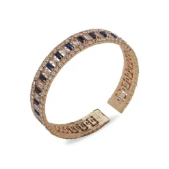 Anne Klein Goldplated Pavé Channel Open Bangle Bracelet