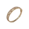 Anne Klein Goldtone Navette Stone Hinged Oval Bangle